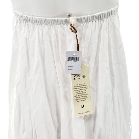 NWT Elan White Halter Pleated Open-Back Mini Dress Women's Size M - Picture 7 of 9